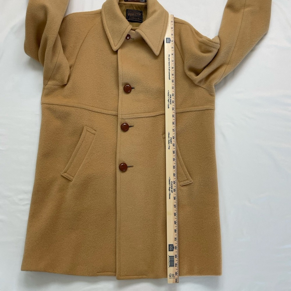 Vintage Pendleton Button Front Overcoat Wool Came… - image 6